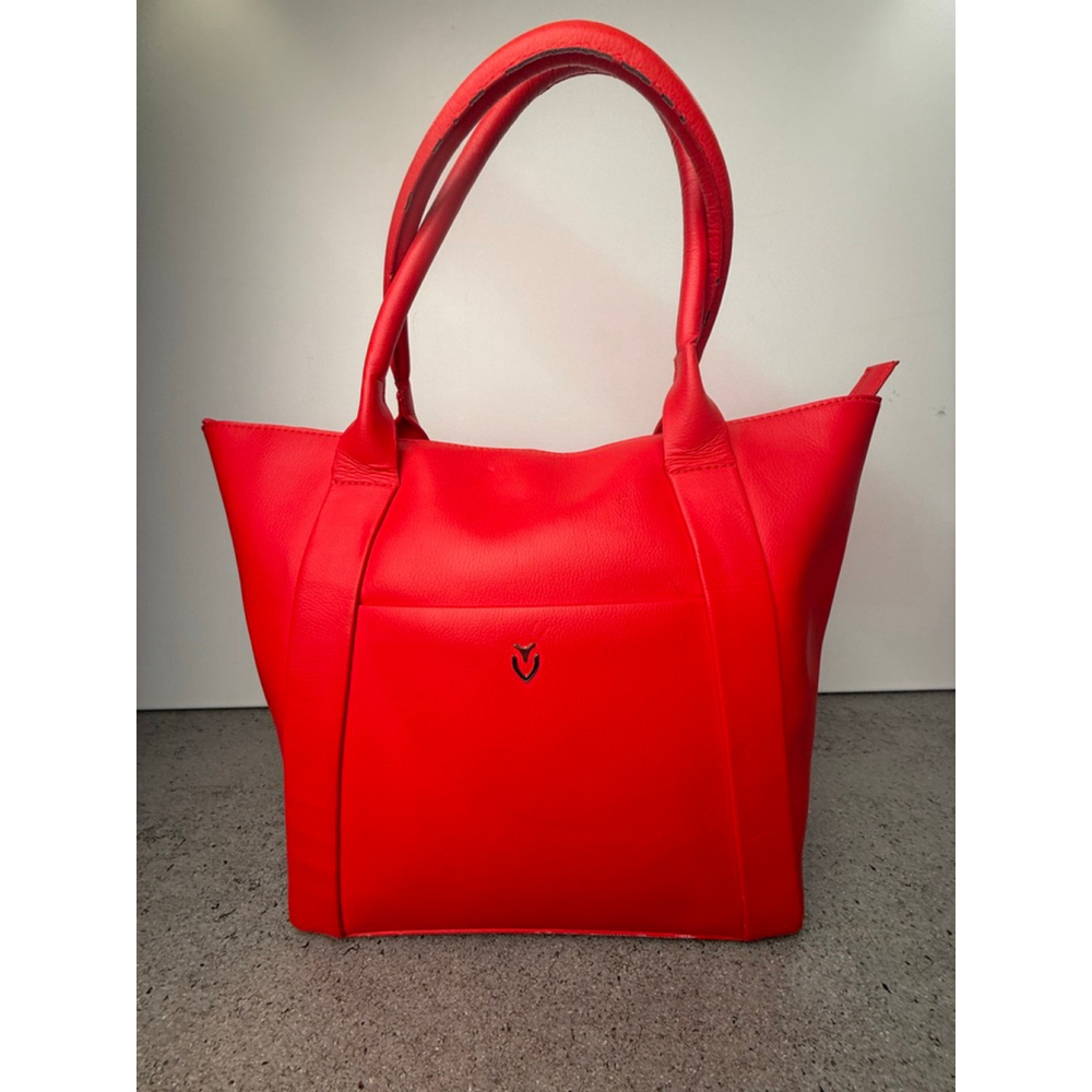 Women's Vessel Tote Bag Red/Silver One Size